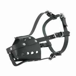 ZOLUX - Muselière en cuir pour chien type police noire taille 6