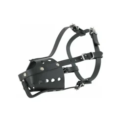ZOLUX - Muselière en cuir pour chien type police noire taille 5