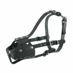 ZOLUX - Muselière en cuir pour chien type police noire taille 5