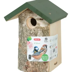 ZOLUX - Nichoir en bois massif entrée ø32 mm pour oiseaux moineaux