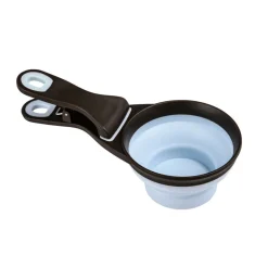 ZOLUX - Pince 2 en 1 doseur silicone m 237 ml bleu pour chat et chien