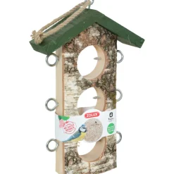 ZOLUX - Support 3 boules de graisse en bois massif pour oiseaux