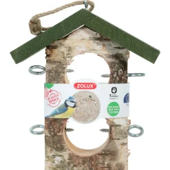 ZOLUX - Support 2 boules de graisse en bois massif pour oiseaux