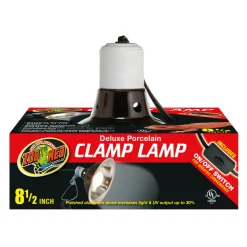 ZOO MED - Support de lampe zoomed deluxe porcelaine clamp lampe 22 cm pour terrarium