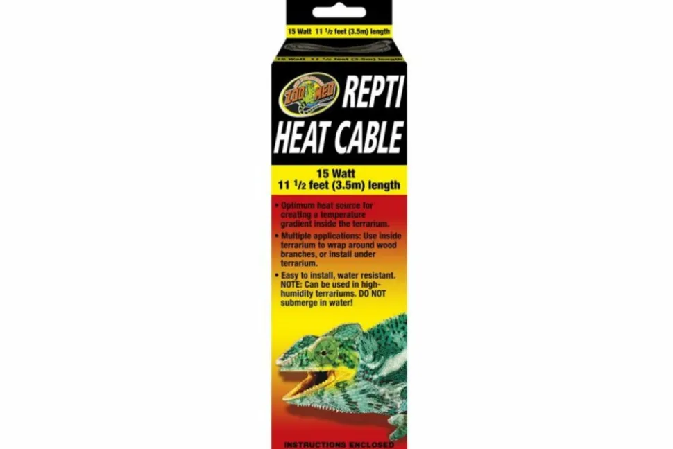 ZOOMED - Câble chauffant - repti heat 15 w - chauffage pour terrarium destiné aux reptiles (lézards, serpents), amphibiens et invertébrés